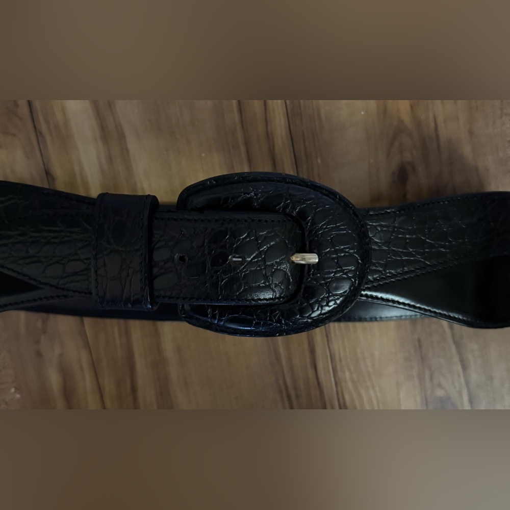 Black Italian Leather Women’s belt